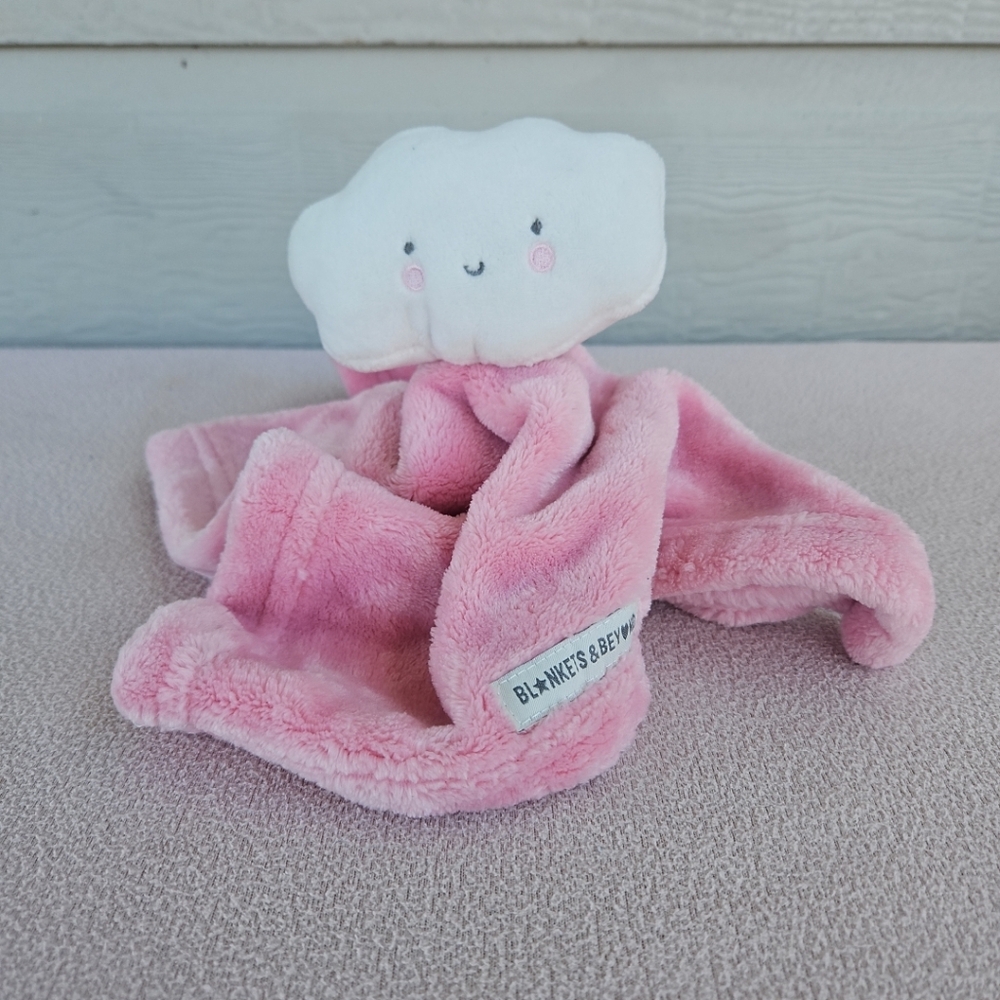 Blankets and Beyond Cloud Security Blanket Lovey Pink Plush Soft Toy Baby 13"